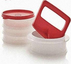 img 1 attached to 🍔 Tupperware Hamburger Press and Freezer Set: Efficient Food Preparation in Chili Red