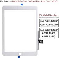📱 zentop 10.2" white ipad 7/8 2019 2020 7th/8th generation a2197 a2198 a2200 a2270 a2428 a2429 a2430 touch screen digitizer front glass assembly replacement kit - without home button logo