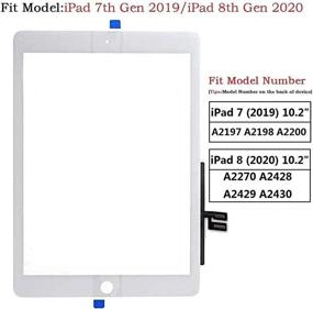 img 4 attached to 📱 Zentop 10.2" White iPad 7/8 2019 2020 7th/8th Generation A2197 A2198 A2200 A2270 A2428 A2429 A2430 Touch Screen Digitizer Front Glass Assembly Replacement Kit - Without Home Button