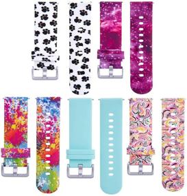 img 4 attached to 📱 Chofit 5-Pack Replacement Bands for Verizon Gizmo Watch for Kids - 20MM Quick Release Colorful Pattern Wristbands Straps - Compatible with Verizon Gizmo Watch 2 Smartwatch (Multicolor)