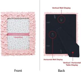 img 2 attached to 🌸 Laura Ashley 5x7 Pink Flower Textured Hand-Crafted Resin Picture Frame: A Versatile Décor Accent for Wall Display & Tabletop, Ideal for Photo Gallery, Art, Home Décor & More (5x7, Pink)