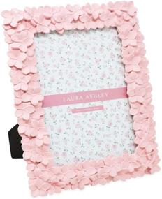 img 4 attached to 🌸 Laura Ashley 5x7 Pink Flower Textured Hand-Crafted Resin Picture Frame: A Versatile Décor Accent for Wall Display & Tabletop, Ideal for Photo Gallery, Art, Home Décor & More (5x7, Pink)