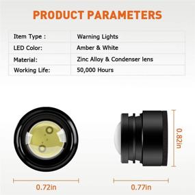 img 3 attached to Teguangmei 4 In 1 Car Motorcycle LED Eagle Eye Emergency Strobe Warning Lights Car Truck Accessories DRL Wireless Remote Control Flash Lights 12V Amber White