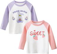 cesannees toddler little girls' crewneck t-shirts in tops, tees & blouses logo