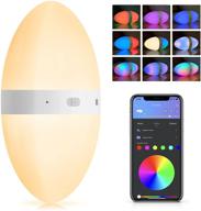 smart egg lamp for kids with ecolor gradient, 16 million colors kids night light, app control & music sync, portable & waterproof, 3000mah, perfect gift for kids logo