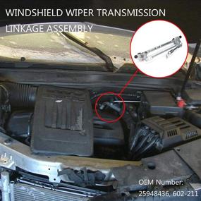 img 3 attached to Chevy Equinox GMC Terrain Windshield Wiper Motor Transmission 25948436: Perfect Fit for 2010-2017 // Wiper Linkage 602-211 Compatible