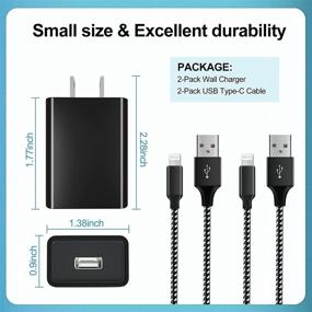 img 3 attached to 📱 Apple MFi Certified iPhone Charger - Bkayp 2Pack 6ft Lightning Cable Data Sync Charging Cords with 2Pack USB Wall Charger Travel Plug Adapter - Compatible for iPhone 12 Pro/11 Pro/Xs/XR/X/8/8Plus and More