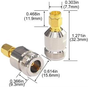 img 2 attached to Н-тип к SMA адаптер антенны, 2 шт. для CB радио, Wi-Fi и радиовещания.