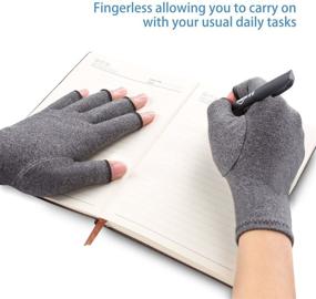 img 2 attached to Sanbo Compression Arthritis Gloves: Effective Osteoarthritis Hand Support for Men & Women (Medium)