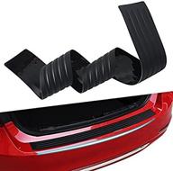🚗 универсальный черный резиновый защитный порог для двери автомобиля, пикапа, внедорожника и грузовика - aully park (41 дюйм) логотип