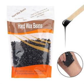 img 2 attached to 👙 Korlin Hard Wax Beans: Premium Hair Remover for Face, Underarms, Brazilian, Bikini - 10.6oz (Black)