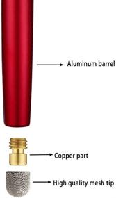 img 1 attached to Узкие стилус-ручки CCIVV для тонкой талии: премиум-стиль для сенсорных экранов 🖊️ с 8 дополнительными сменными наконечниками - совместимы с iPad, iPhone, Kindle Fire