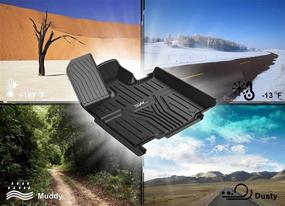img 3 attached to 3W Floor Mats Compatible Volkswagen TPE All Weather Custom Fit Floor Liner 2Nd Row Full Set Car Liners