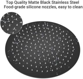 img 1 attached to 🚿 12 Inch NearMoon Rain Shower Head - Large Stainless Steel High Flow Bath Shower, Ultra Thin Design for Rainfall Boost, Waterfall Body Coverage - Ceiling or Wall Mount Option, Matte Black Finish