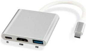 img 4 attached to 🔌 Versatile USB C Hub with 4K HDMI, USB 3.0, and USB C Ports - 3 in 1 Type-C Adapter