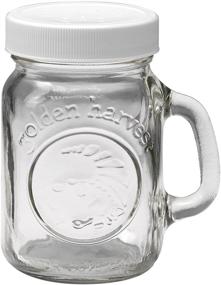 img 1 attached to 🏺 Golden Harvest by Ball 4 oz Mini Mason Jar Salt & Pepper Shaker - 6 Pack: Stylish, Compact Seasoning Essentials!