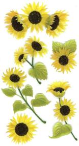 img 2 attached to 🌻 Vibrant Multicolor Jolee's Boutique 3D Sunny Sunflowers Sticker – 50-50024