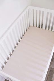 img 1 attached to 🏻 Marlowe & Co Soft Bamboo Cotton Muslin Standard Size Crib Sheet: Natural Blush for Baby Boy and Girl - Hypoallergenic, Breathable, and Ultra-Comfortable!