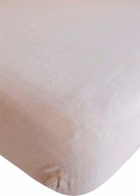 img 4 attached to 🏻 Marlowe & Co Soft Bamboo Cotton Muslin Standard Size Crib Sheet: Natural Blush for Baby Boy and Girl - Hypoallergenic, Breathable, and Ultra-Comfortable!