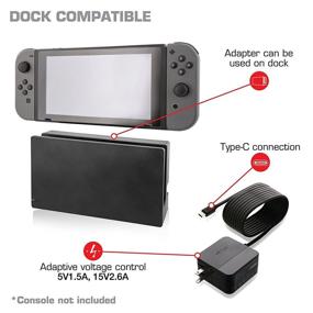 img 2 attached to 🔌 Nyko AC Power Cord - Dock Compatible 6.5 Feet, 15V 2.6A, USB-C Power Cord for Nintendo Switch