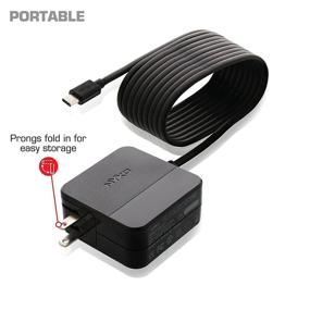 img 3 attached to 🔌 Nyko AC Power Cord - Dock Compatible 6.5 Feet, 15V 2.6A, USB-C Power Cord for Nintendo Switch