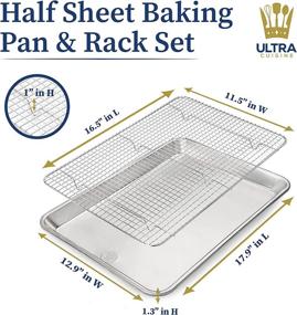 img 3 attached to Baking Pan Cooling Rack Set
