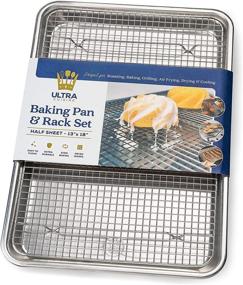 img 4 attached to Baking Pan Cooling Rack Set