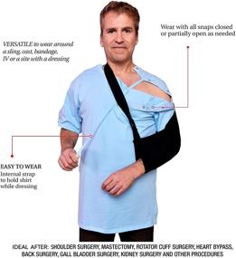 img 2 attached to 🩹 Ultimate Comfort: Post Surgery Snaps for Men's Clothing by Inspired Comforts