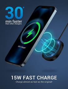 img 2 attached to 🔌 iPhone 13 Magnetic Wireless Charger - Mag Charging with 20W USB-C Fast Wall Plug | Compatible with iPhone 13/13 Pro/13 Pro Max/13 Mini/12/12 Mini/12 Pro/12 Pro Max/AirPods Pro | Black