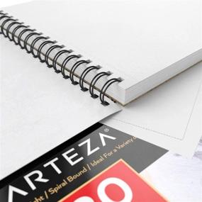 img 3 attached to Arteza 9X12 Drawing Pad: Pack of 2, Spiral Bound Artist Drawing Books with 160 Sheets of Acid-Free Sketch Paper (80lb/130g) - Ideal for Adults & Teens