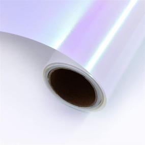 img 1 attached to 🌈 Holographic Heat Transfer Vinyl HTV 12"x10' Adhesive Iron-On SHOYISI Reflective Vinyl Roll for T-Shirt - Pink