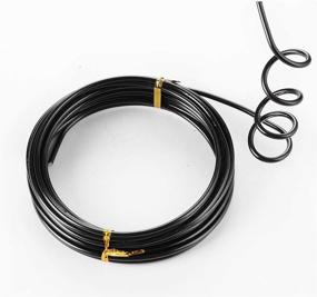 img 1 attached to 🔲 3mm Thick Black Aluminum Craft Wire, 16.4 Feet - Bendable Metal Wire for DIY Crafts Making