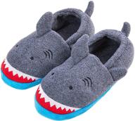 🦁 boys' non-skid fleece little animal slippers shoes logo