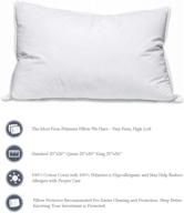 💤 premium extra firm polyester bed pillow – enhanced loft, firm density, tall pillows logo