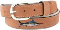 🎣 36 inch men's accessories: zep pro embroidered leather marlin logo