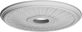 img 3 attached to 🏢 Ekena Millwork CM20BE1 Berkshire Ceiling Medallion - Factory Primed, 20 1/8"OD x 3 7/8"ID x 1 7/8"P - Fits Canopies up to 6 3/8