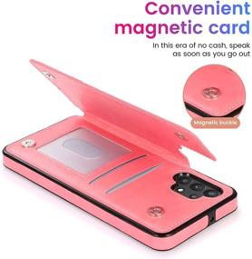 img 2 attached to Acxlife Galaxy A32 5G Case A32 5G Card Holder Wallet Protective Cover With Card Slot And Slim Purse Leather Case For Samsung A32 (Pink)