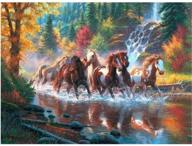 diamond painting horses landscape 15 7x11 8inch logo