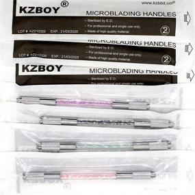 img 4 attached to 🔢 Pack of 10 Individually Packaged Double Sided Microblading Handles in Multiple Colors with Lot Number and Expiry Date for Microblades