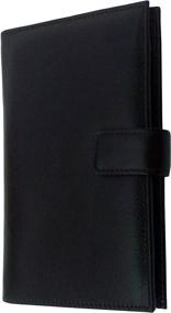 img 4 attached to Leather Passport Organizer Wallets Women Black