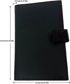 img 2 attached to Leather Passport Organizer Wallets Women Black