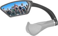 🚲 venzo bicycle bike handlebar mount mirror - blue or silver lens, anti-glare glass, crystal clear rear view - mountain or road bike cycling logo