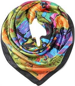 img 4 attached to LMVERNA Fashion Pattern Headscarf Painting Black