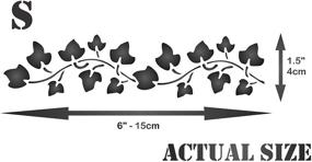 img 3 attached to 🌿 Шаблон для плюща, размер 6 x 1.5 дюйма (S) - Классический листовой край для стен и садов, комплект шаблонов для рисования с растительными орнаментами…