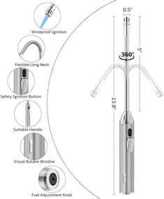 img 3 attached to 🔥 Refillable Candle Torch Lighter with Visual Fuel Window – Ideal for Grill, BBQ, Fireplace (Butane Not Included)