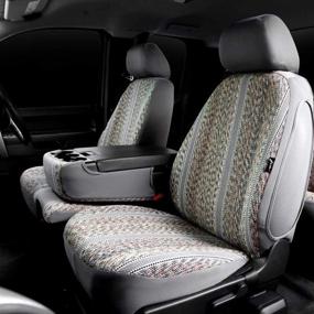 img 3 attached to 🚗 Fia TR49-1 Custom-Fit Gray Front Seat Cover Split Seat 40/20/40 - Saddle Blanket (Gray)