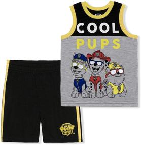 img 4 attached to Nickelodeon Patrol Sleeveless Shirt Shorts Boys' Clothing