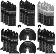 🔪 24pcs universal wood metal oscillating multitool quick release saw blades for porter cable black & decker rockwell ridgid ryobi milwaukee chicago craftsman - pecham logo