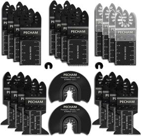 img 4 attached to 🔪 24PCS Universal Wood Metal Oscillating Multitool Quick Release Saw Blades for Porter Cable Black & Decker Rockwell Ridgid Ryobi Milwaukee Chicago Craftsman - PECHAM