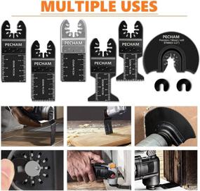 img 3 attached to 🔪 24PCS Universal Wood Metal Oscillating Multitool Quick Release Saw Blades for Porter Cable Black & Decker Rockwell Ridgid Ryobi Milwaukee Chicago Craftsman - PECHAM